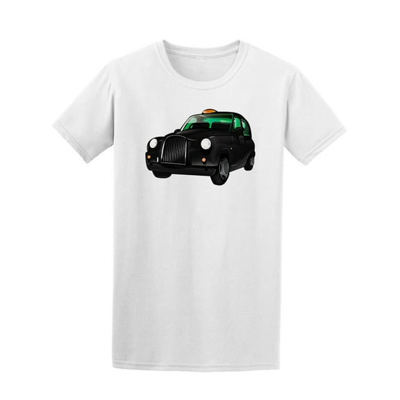 Black London Taxi Cab T-Shirt Men -Image by Shutterstock, Male Medium