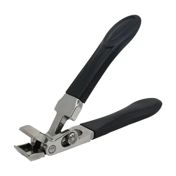 Black Long Handle Toenail Clippers for Seniors Non-Slip Wide Jaw Opening Clipmaster Pro Toenail Clippers with Catcher for Men for Thick Nails Ergonomic Curve Angled Head Toe Nail Clipper Sharp