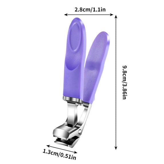 Black Long Handle Toenail Clippers for Seniors Non-Slip Wide Jaw Opening Clipmaster Pro Toenail Clippers with Catcher for Men for Thick Nails Ergonomic Curve Angled Head Toe Nail Clipper Sharp