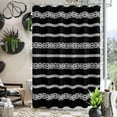 thumbnail image 1 of Black Long Shower Curtain 72 x 84, Boho Tassel 84 inch Shower Curtain, Tribal Geometric XL Shower Curtain for Bathroom Decor, Aesthetic Farmhouse Washable Fabric Shower Curtain, 1 of 6