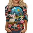 thumbnail image 1 of Black Long Sleeve Crop Top Night Trendy 3/4 Sleeve Shirt Women Tunic Christmas Soft, 1 of 5