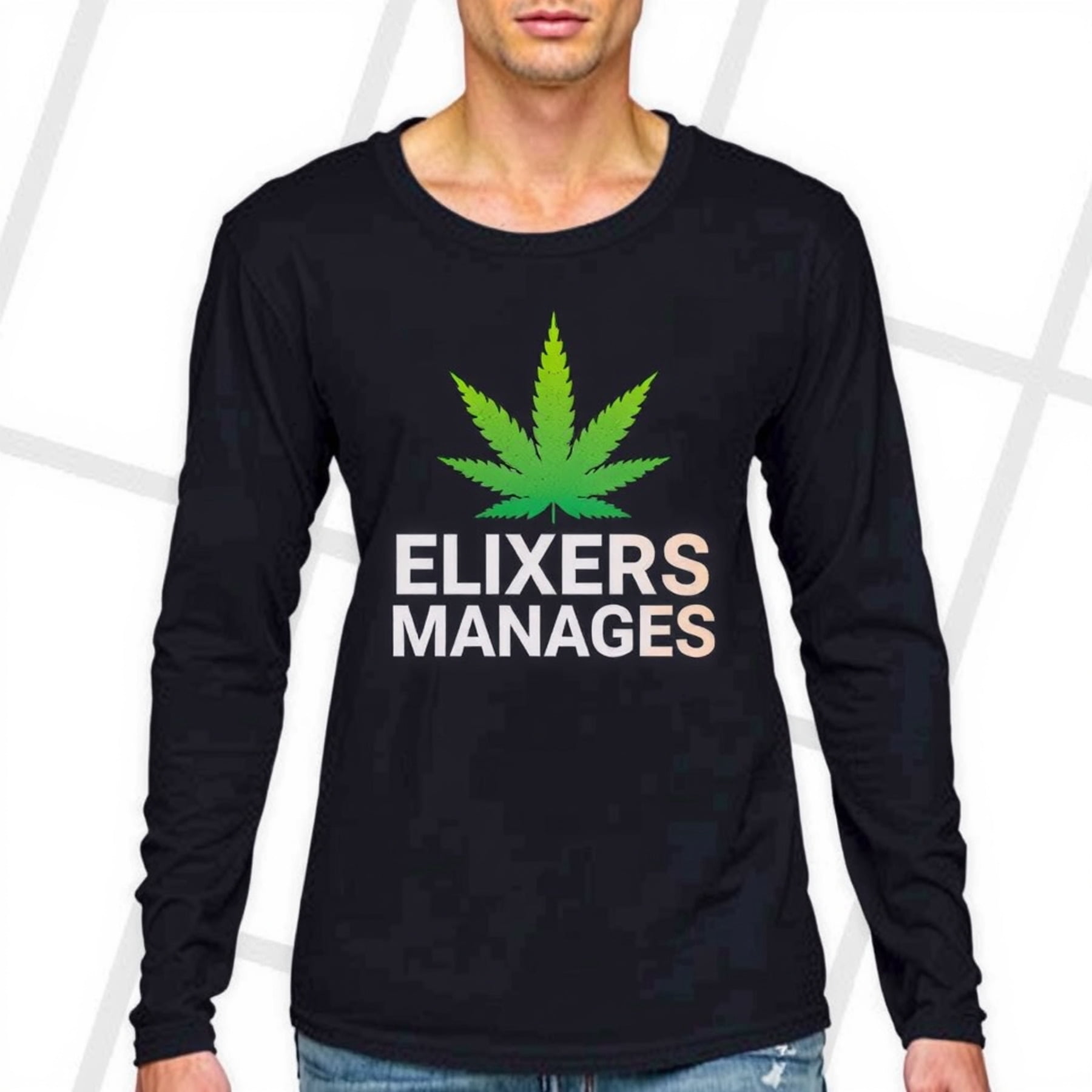 TSHIRT LONG SLEEVE LILIES 01_BLACK main image 1
