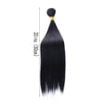 thumbnail image 1 of Black Long Straight Hair Wefts/Extensions - 20 Inches - Hair Bundles Brazilian Hair Weave Bundles Natural Black Color Straight Hair, 1 Black Long Straight Hair Weft/Extension, East Makeup Organizer, 1 of 2