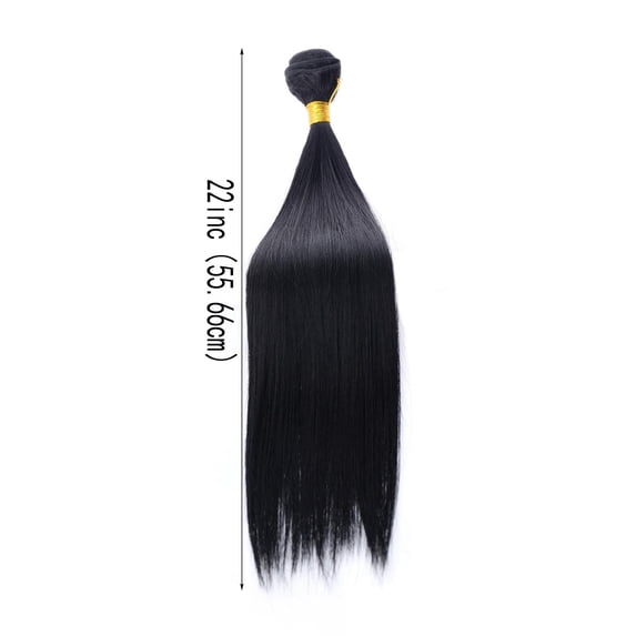 Black Long Straight Hair Wefts/Extensions - 22 Inches - Hair Bundles Brazilian Hair Weave Bundles Natural Black Color Straight Hair, 1 Black Long Straight Hair Weft/Extension, East Makeup Organizer