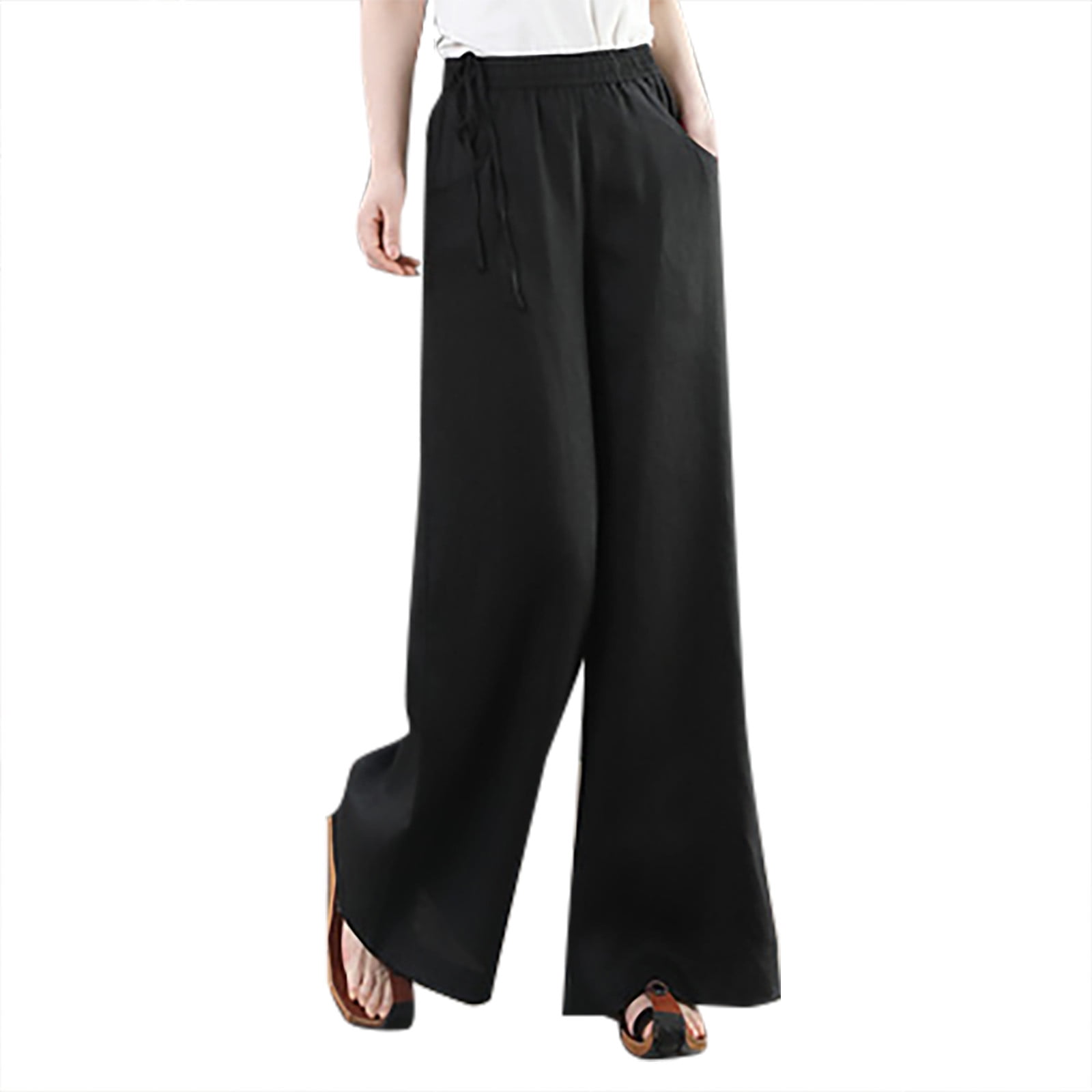 Black loose fit pants