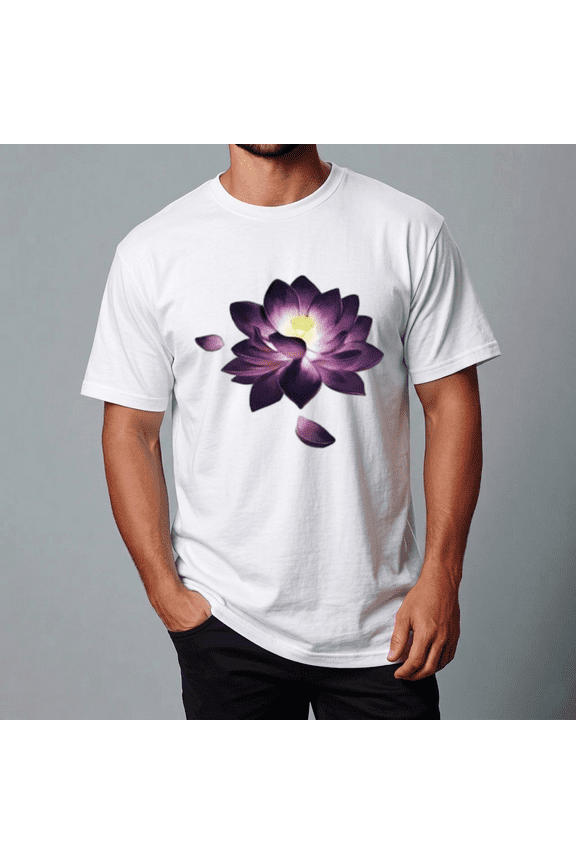 Black Lotus with Fantasy Card Inspired Art Unisex T-Shirt,S- 5XL