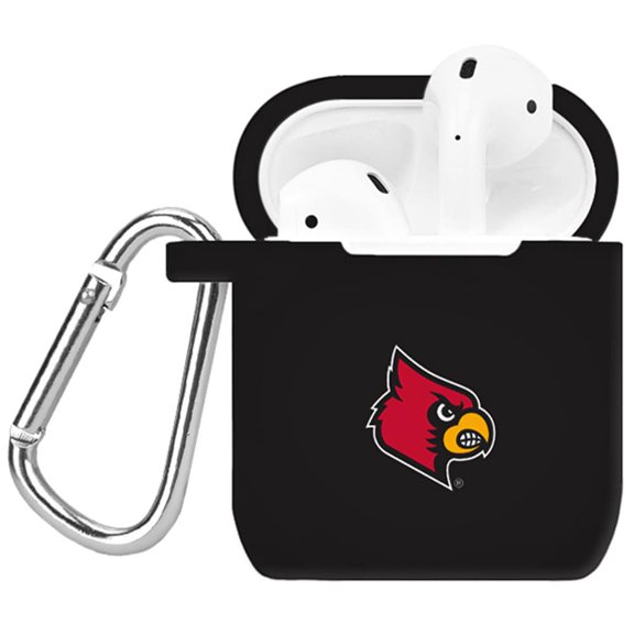 Black Louisville Cardinals Silicone AirPods Case