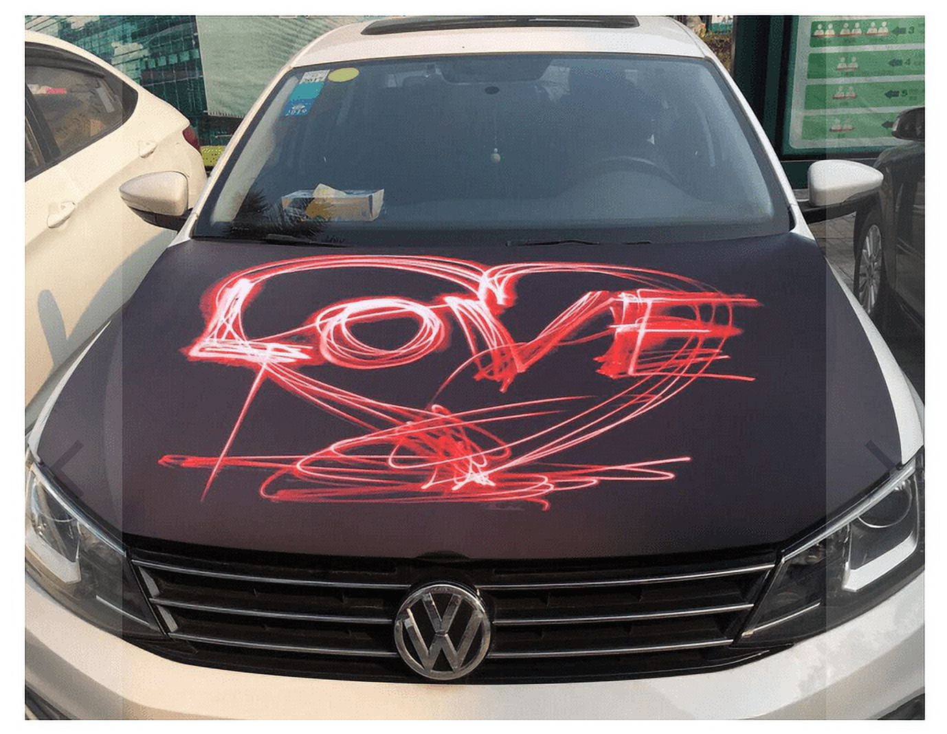 Black Love Car Hood Cover Flag ,Engine Flag,3.3X5ft,100 Polyester