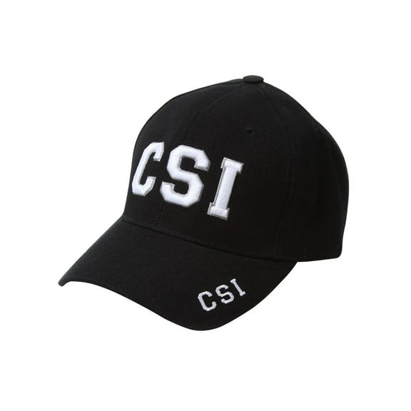 Black Low Profile CSI Text Style Hat
