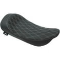 thumbnail image 1 of Black Low Profile Double Diamond Stitch Solo Seat w/Silver Thread, 1 of 1