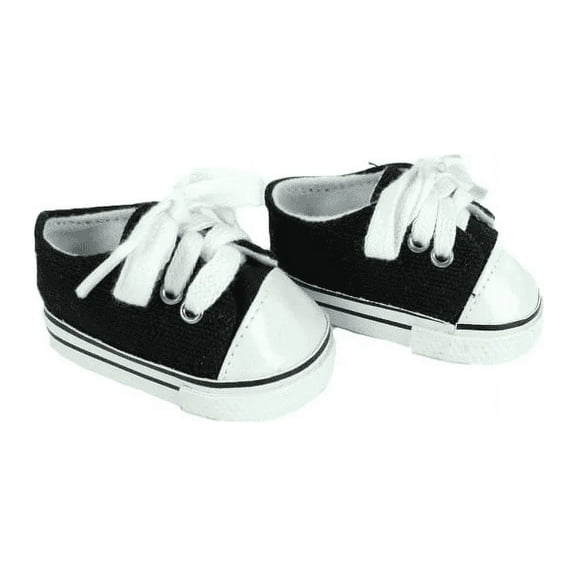Black Low Top Sneaker For 18 Inch Doll