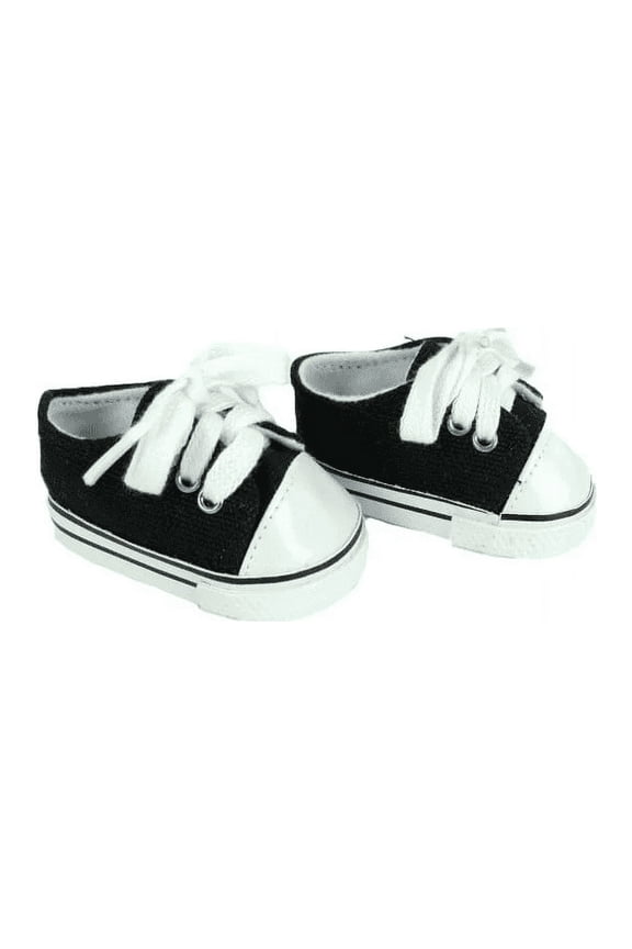 Black Low Top Sneaker For 18 Inch Doll