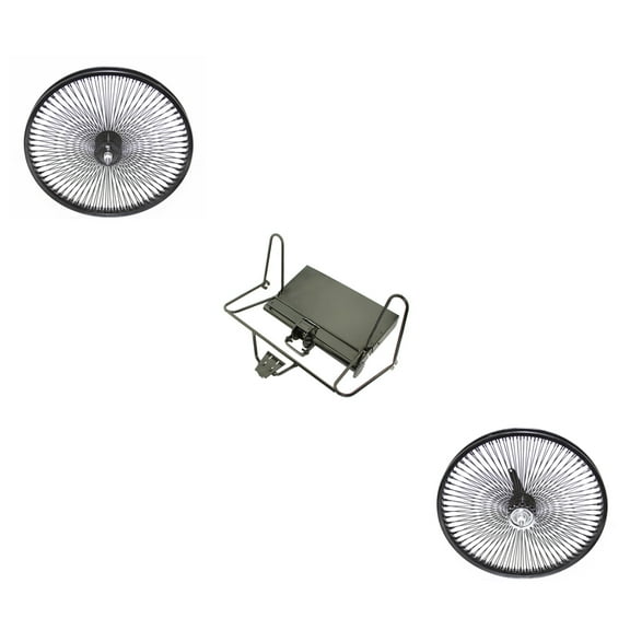 Black Lowrider Trike Conversion Kit with Plate for 20 inch Bike. Comes with Two Black 144 spoke wheels. Tricycle, Trike, three-wheel bike conversion kit