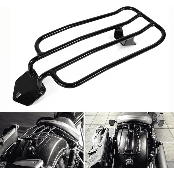 Black Luggage Racks for Honda Rebel CMX 1100 Accessories 2021-2025 Rear Solo Seat Luggage Support Shelf, Motorcycle Luggage Support Rack Backrest, Steel Standard Rear Fender Rack
