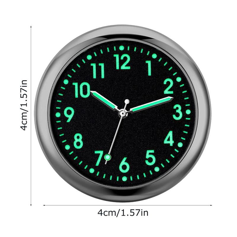 BlackLuminous Auto Gauge Clock Mini Car Air Vent Waterproof Quartz