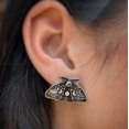 thumbnail image 1 of Black Lunar Phases Butterfly Stud Earrings, 1 of 1