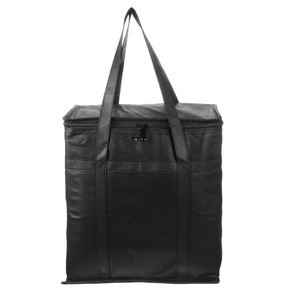 Black Lunch Bag Sack Large Capacity Bento Tote Bags Outdoor Cooler Handbag Container Carry Oxford Cloth