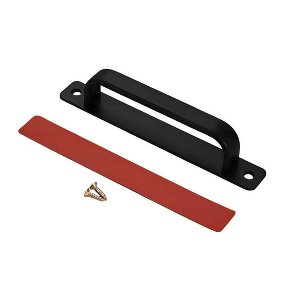 Black M Black Aluminum Alloy Drill Mount Sliding Door Pull Handle For Cabinet Drawer Window Screw Installation Medium Size 7.05X0.98 Inch Home Improvement Hardware Tool