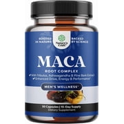Natures Craft Black Maca Root Capsules for Men – Energy & Strength Superfood Supplement, 30 Capsules