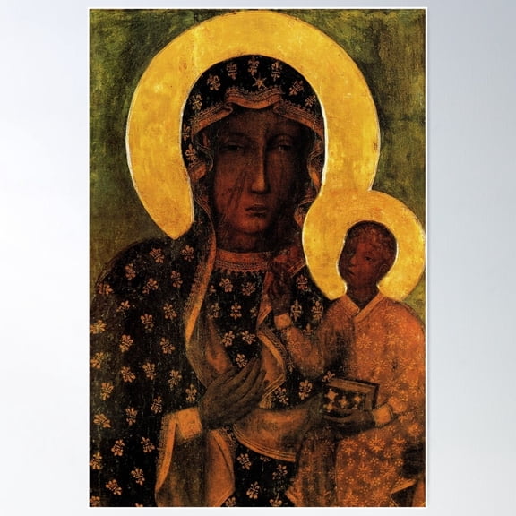 Black Madonna Of Czestochowa Poland Our Lady Of Czestochowa Madonna And Child Virgin Mary Poster Wall Art Modern Wall Decor For Living Room Bedroom