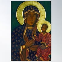 Black Madonna Poster Wall Art, Modern Wall Decor For Living Room Bedroom, 24x36 UNFRAMED