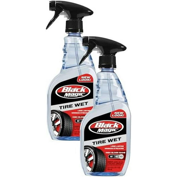 Black Magic 120217 Tire Wet, 23oz (Pack of 2) -Specially Formulated Tire Shine to Keep Them Looking Wet, Black, and Glossy with One Quick Spray