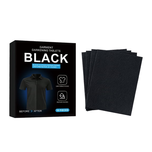 Black Magic 2in1 Fabric Restoration Sheets  Instantly Revive Faded Black Clothes, Deepen Color & Refresh in Washer, 10 Count Laundry Saver