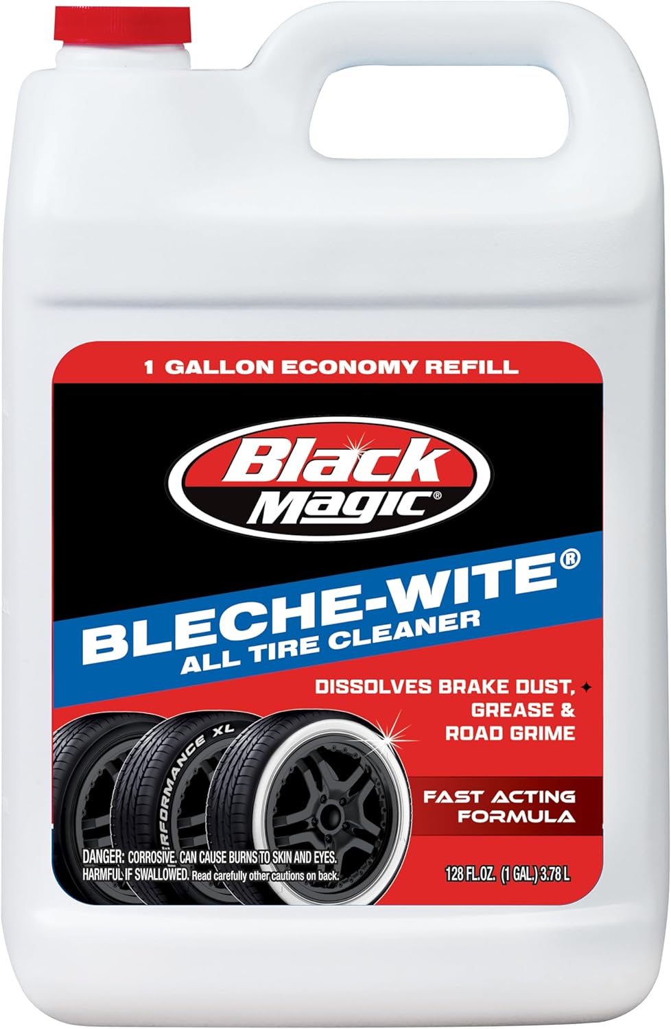 Black Magic 800002222 BlecheWite Tire Cleaner, 1 Gallon. FastAcing