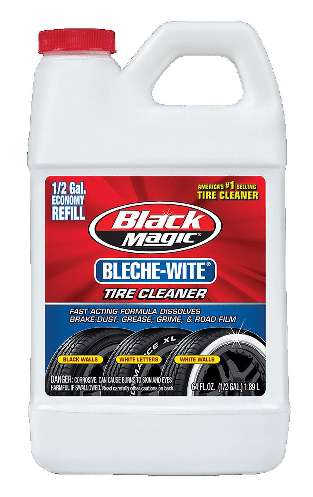 okpetroleum.com: Black Magic Bleche-Wite Tire Cleaner Half Gallon