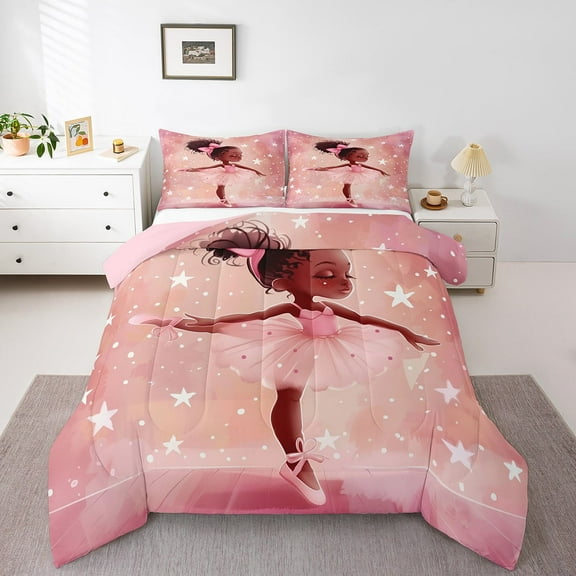 Black Magic Comforter Set Little Black Princess Bedding Sets American Black Bedding Comforter Sets Afro-American Down Comforter Afro Duvet Insert Twin Size