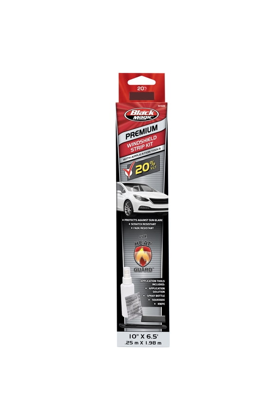 Black Magic Premium 20% VLT Windshield Glare Strip Kit