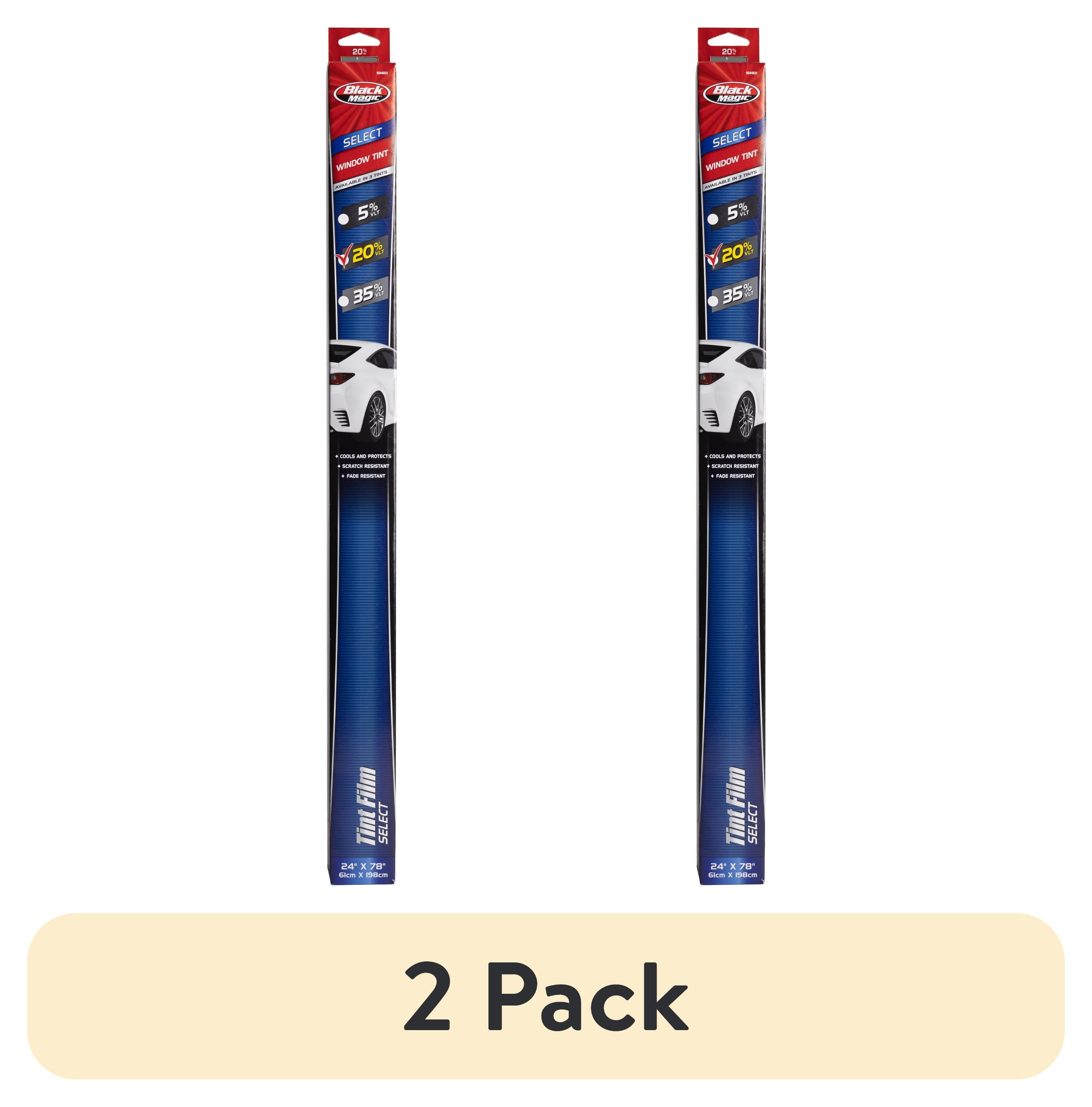 (2 pack) Black Magic Select 20% VLT Tinted Window Film, Car Window Tint, Scratch-Resistant Tint Film, Privacy Film, Auto Tint Kit, 24-inches x 78-inches