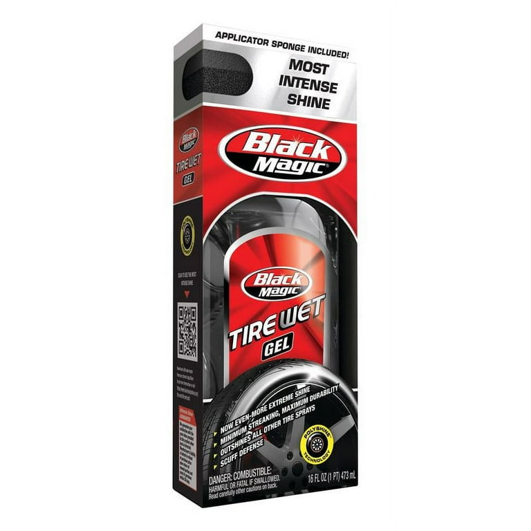 Black Magic Tire Wet Tire Spray: Long Lasting Extreme Shine, 23 Oz
