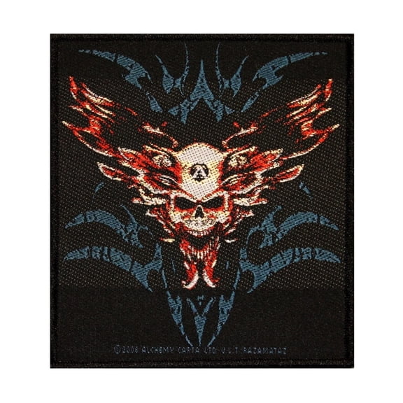 Black Magician Spectre Skull Spirit Alchemy Carta Woven Sew On Applique Patch