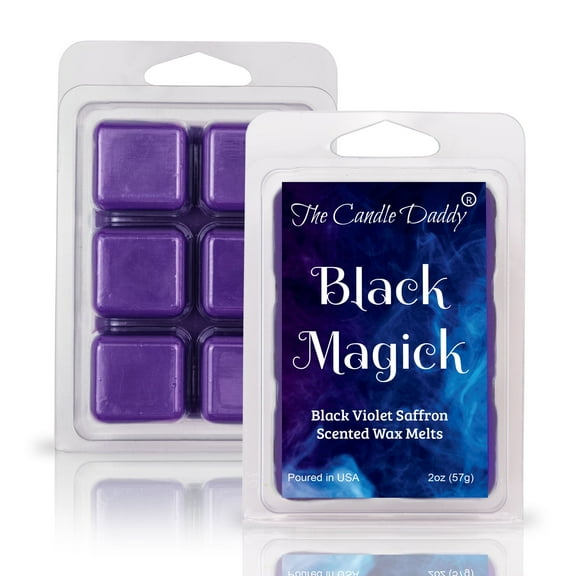 Black Magick - Black Violet Saffron Scented Wax Melt - 1 Pack - 2 Ounces - 6 Cubes