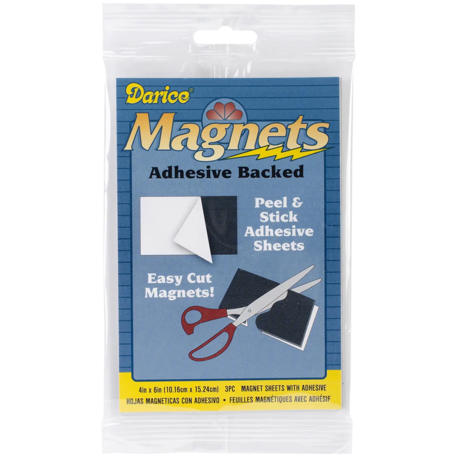 4” x 6” Ultra-thick 60 mil Adhesive Magnetic Peel & Stick Magnet Sheets
