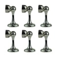 thumbnail image 1 of Black Magnetic Door Stopper Safety Catch Open Door Holder Durable Zinc Alloy Nickel Finish Magnetic Door Stop Bumper Soft Catcher w/Screws | Renovators Supply Pack of 6, 1 of 14