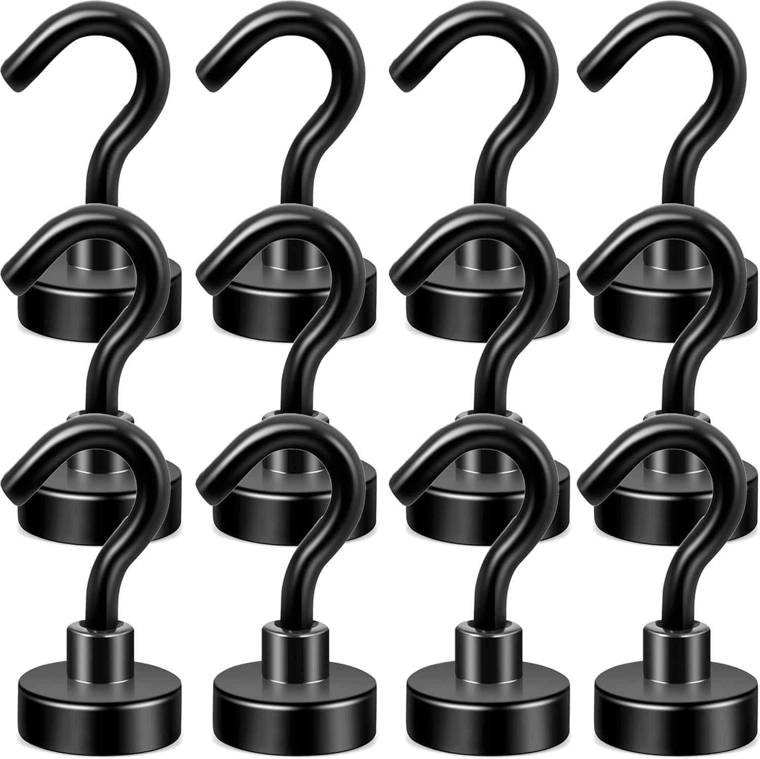 YUPZAR Pack Of 8 Magnethaken, Magnetic Key Holder, Rotatable