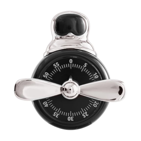 Black Magnetic Mechanical Timer For Kitchen Studying Pomodoro Timer No Battery Plastic Material Easy To Use Includes 1X Mechanical Timer Size 3.93 X 3.54 X 3.54 Inches