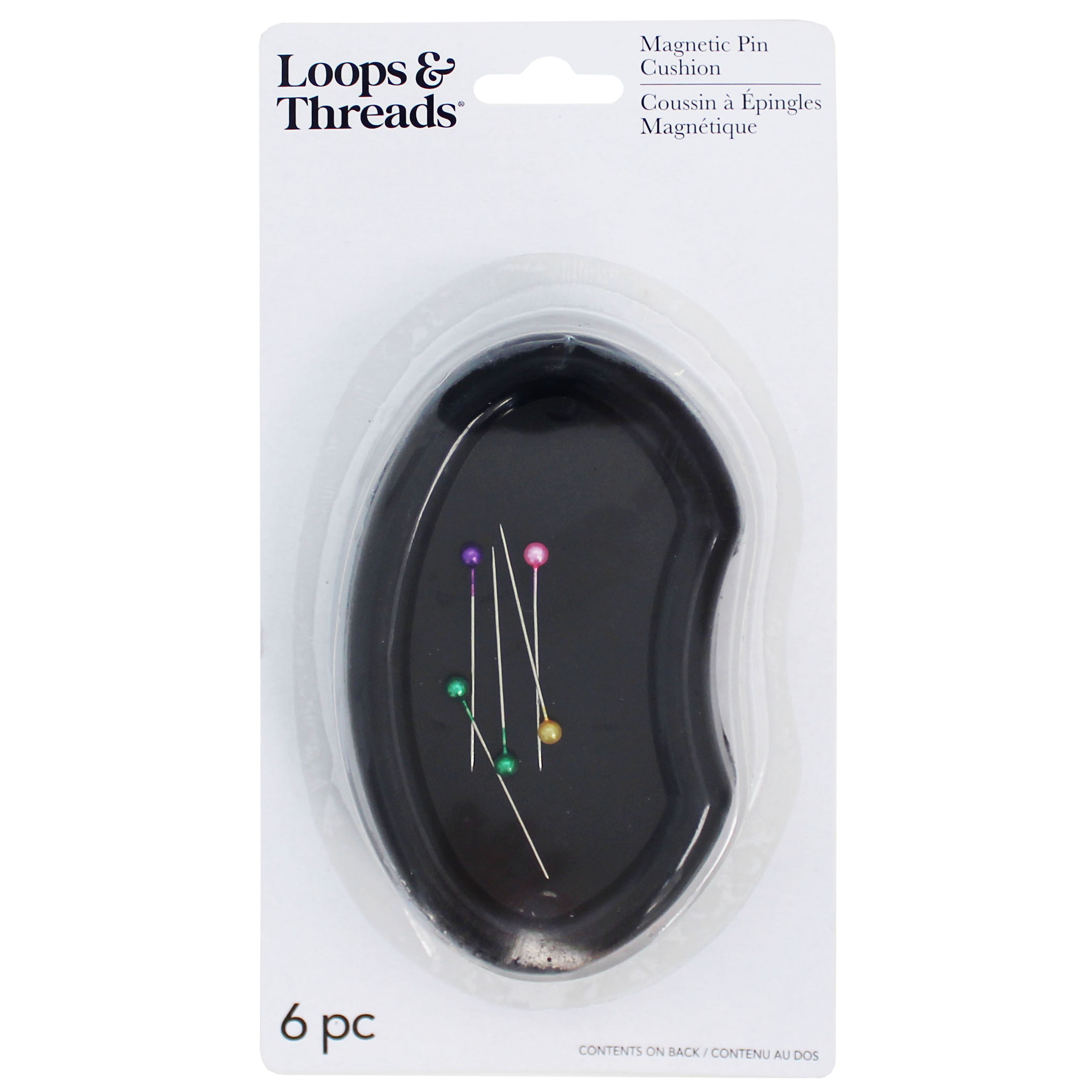ALLARY Black Magnetic Pin Cushion By Loops & Threads