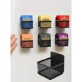 Black Magnetic Tea Bag Organizer Rack, Wall-Mounted Mesh Storage Box ...