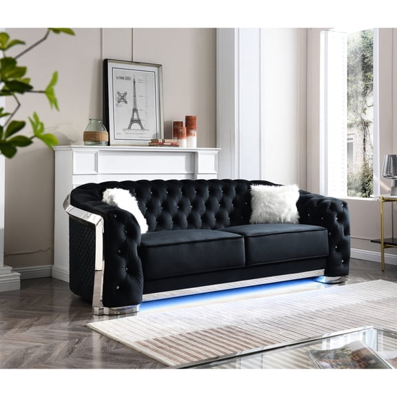 Black Main Color - Adjustable LED Lights - Home Living Room - Elegant and Comfortable Seating