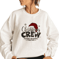thumbnail image 1 of Black Making Memories Together Sweatshirts Christmas Hat Print Tops Holiday Matching Group Shirts Long Sleeve Casual Pullover White,L, 1 of 5