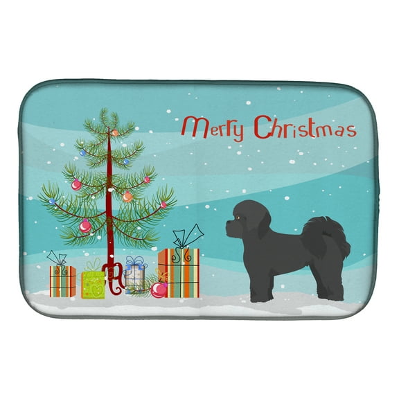 Black Mal-Shi Christmas Tree Dish Drying Mat