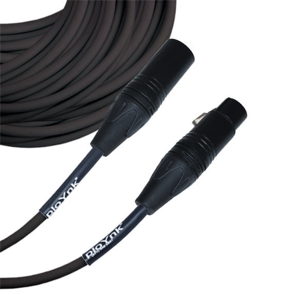 Black Male To Female XLR Microphone Cable - 90 Ft Long