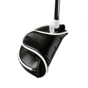 Sahara No-Logo Synthetic Leather Mallet Putter Headcover, Black