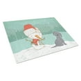 thumbnail image 1 of Black Maltese Snowman Christmas Glass Cutting Board Large, 1 of 2