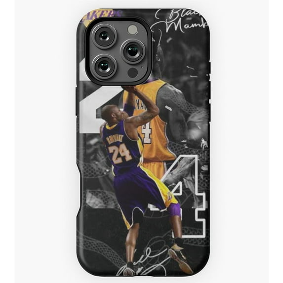 Black Mamba 24 Tribute GA310 Phone Case for iPhone 11 to 17 Pro Max