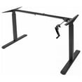 Black Manual Height Adjustable Stand Up Desk Frame with Hand Crank