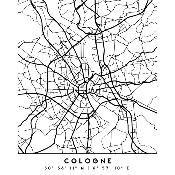 Black Maps 22 Poster Print - Emiliano Deificus (24 x 30)